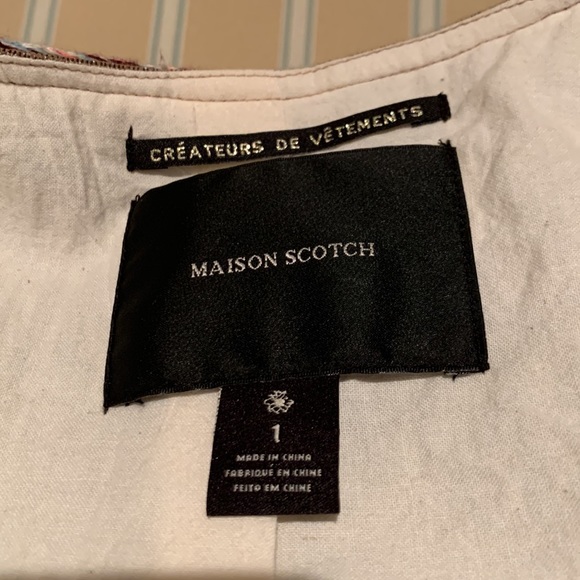 NWOT MAISON SCOTCH LUXURY CROPPED JACKET FRINGE SEASHELLS TURQUOISE EMBELLISHED - Picture 12 of 13